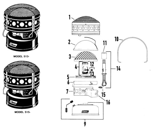 Coleman Catalytic Heater 515-700 CATALYTIC HEATER Patent