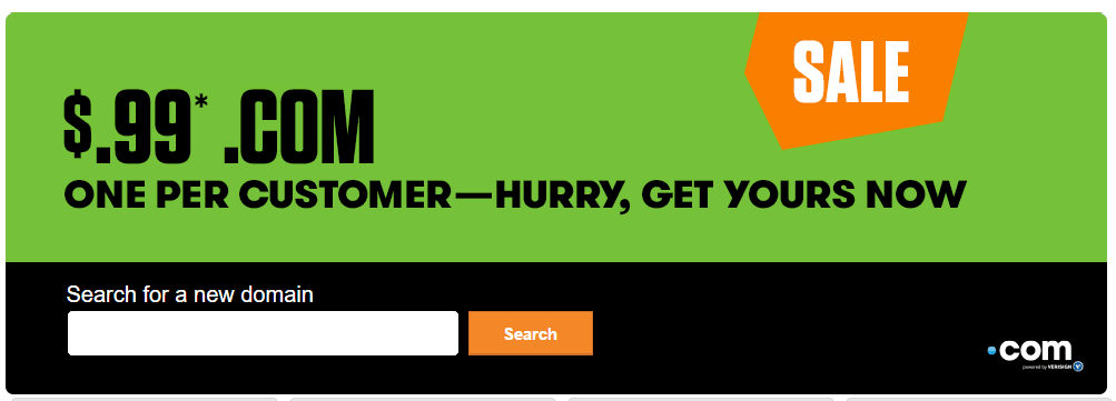 Godaddy-Cheap-Com-Domain-Name-Registration-099-USD-Dollars