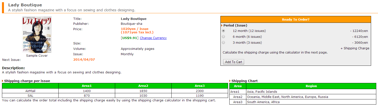 Lady Boutique on CDJAPAN