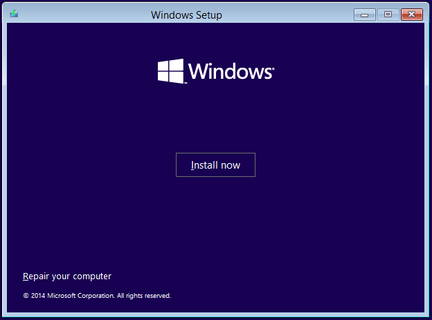 Windows 10 啟動安裝。