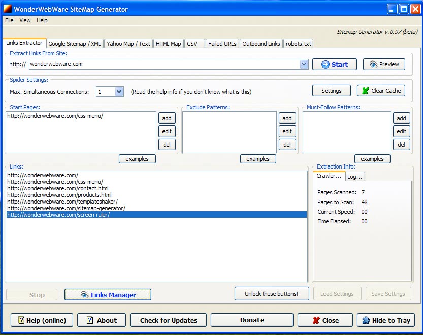 Sitemap Generator Software