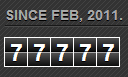 Lucky visitor counter 77,777