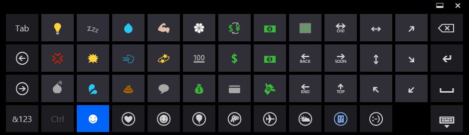 Windows-Emoji-Keyboard-表情-擴充字元-圖示-鍵盤