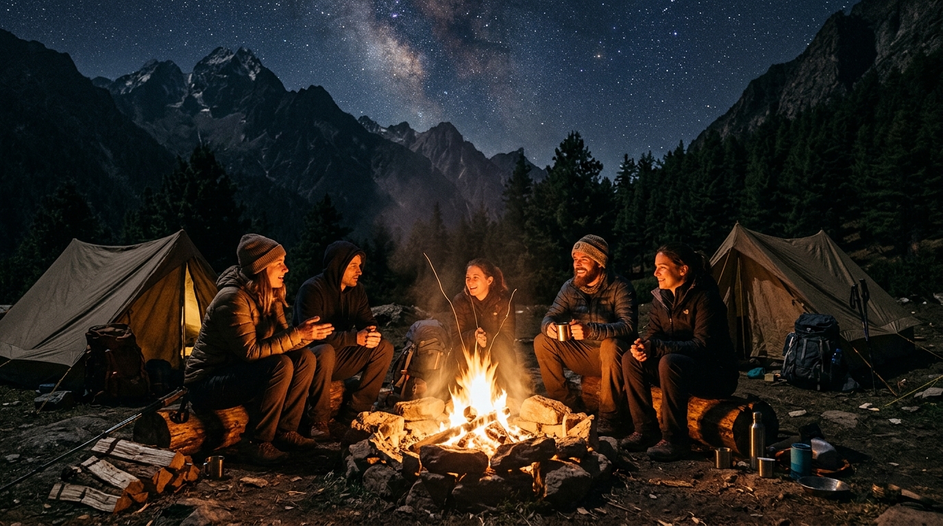寒夜、高山與閃爍的營火,常常在無形中卸下了旅人平時嚴守的道德界線