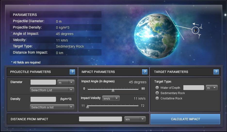 普渡大學科研計畫 Impact: Earth! 小行星撞擊模擬程式 Planetary impact simulator of Purdue 01