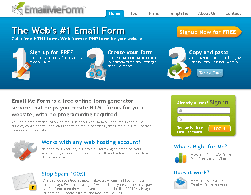 EmailMeForm／建立網頁版的快速發信及留言系統（電子表單） EmailMeForm 01
