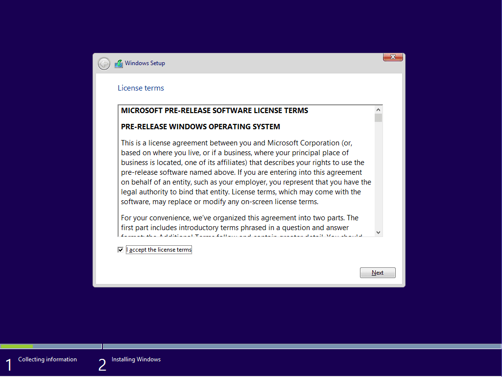 Windows 10 使用條款介紹。