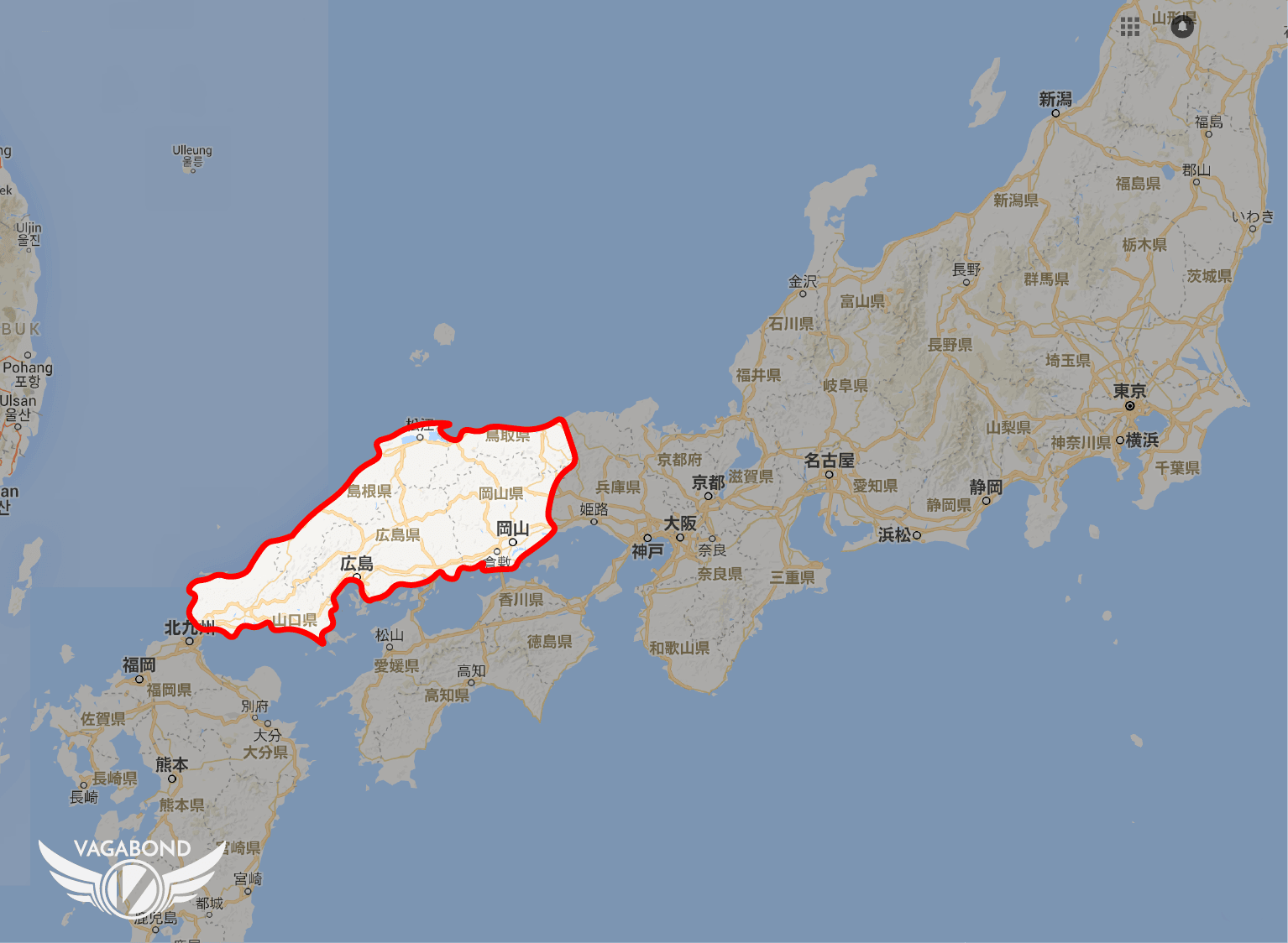日本｜本州上存在3萬平方公里「中國地方」的歷史