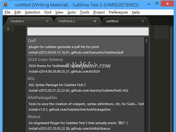 Sublime Text 程式與文件編輯器／電腦軟體推薦 Sublime Text Package Control Install Package List