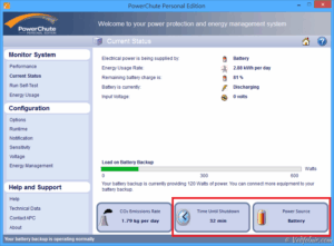 UPS PMS PowerChute Power Cut Response GUI Information 29