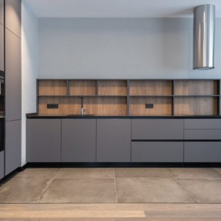 Ventilator spacious kitchen in modern apartment