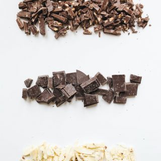 brown and white chocolate bars