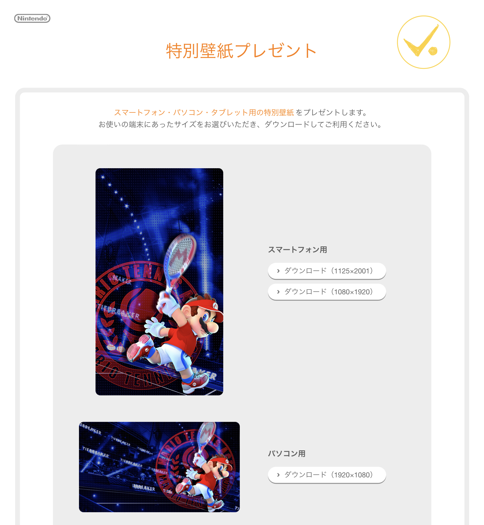 任天堂 Nintendo Switch 買遊戲限定贈送的驚喜小禮物 2 任天堂瑪利歐網球桌布