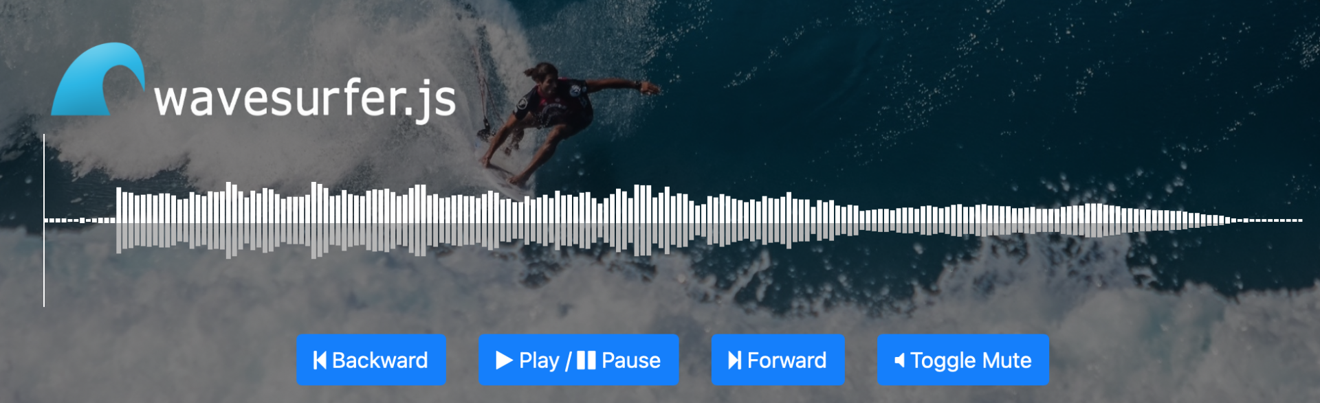 【學習筆記】網頁開發專用聲音處理程式:「wavesurfer.js」 3 WaveSurfer js playback Interface