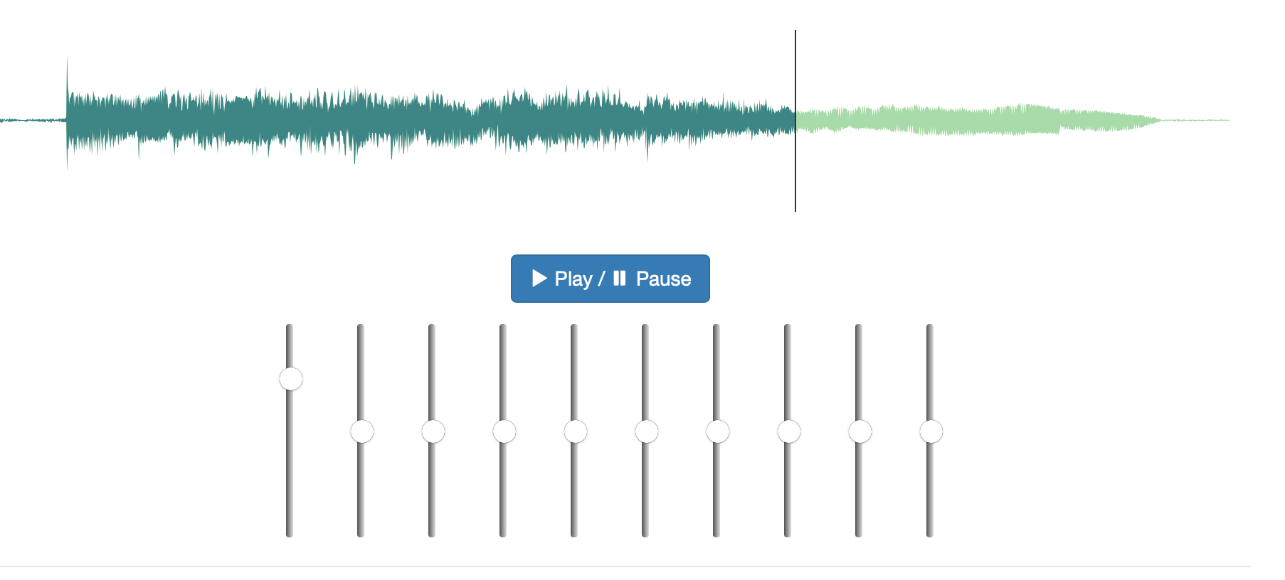 【學習筆記】網頁開發專用聲音處理程式:「wavesurfer.js」 2 wavesurfer Equalizer