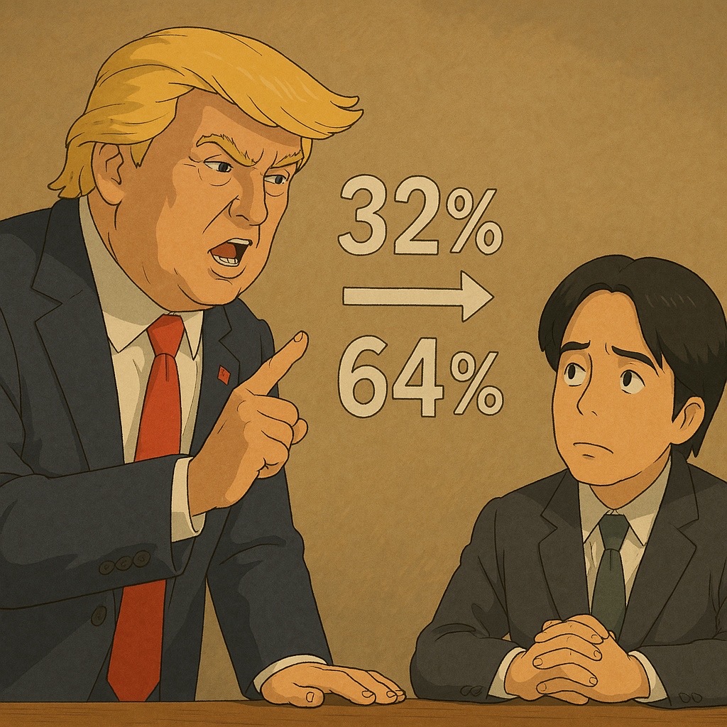美國川普政府對臺灣超徵32%關稅