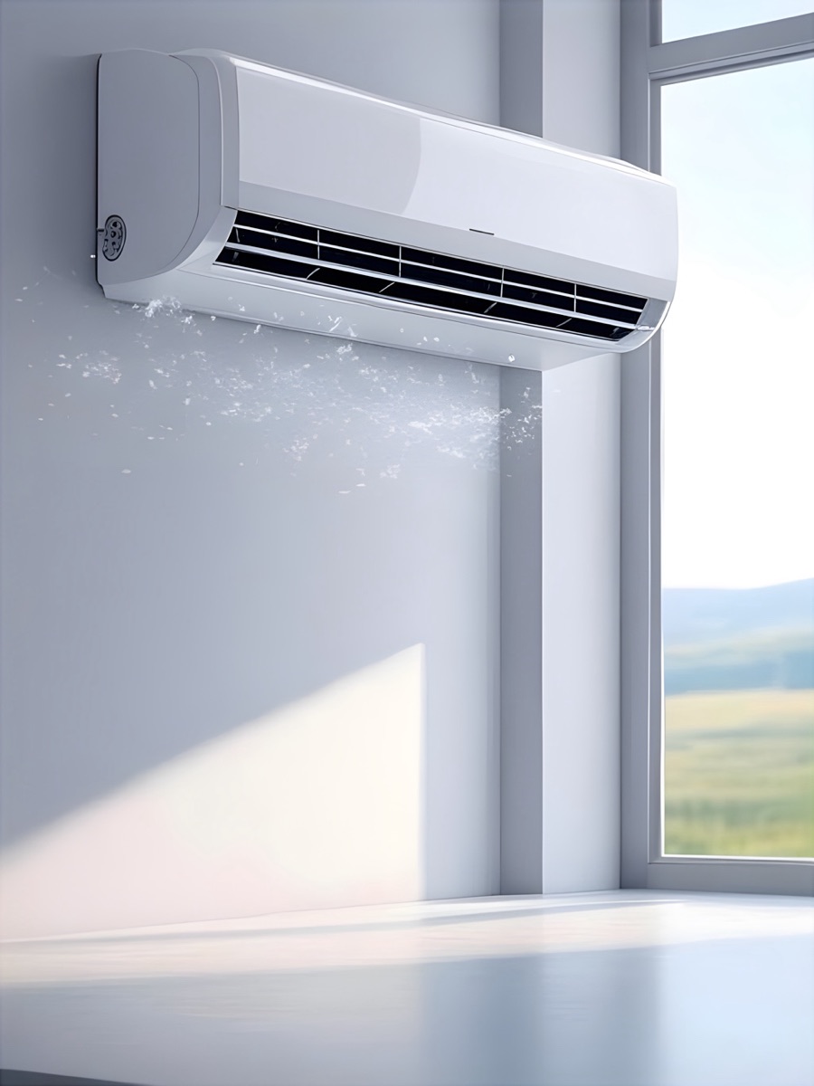 indoor air conditioner on the wall