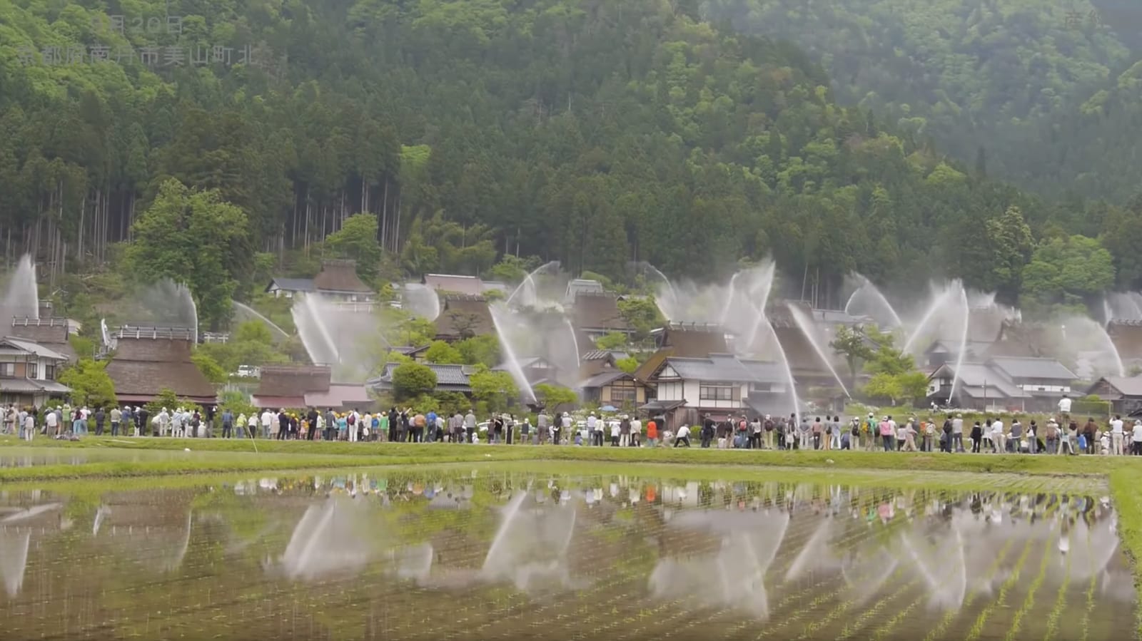 日本京都:美山町合掌村「茅葺之乡」防火消防演习