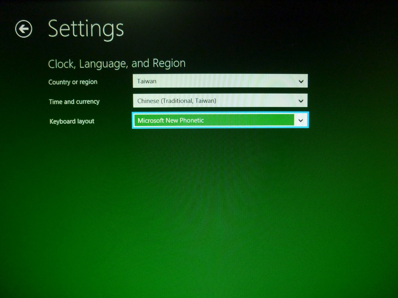 Windows 8 安裝設定畫面(二)