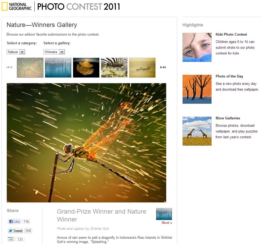 National Geographic 2011 國家地理雜誌攝影比賽優勝作品欣賞
