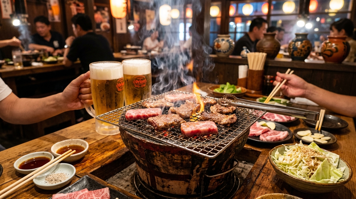 沖繩美食:我那霸燒肉店的豚肉與和牛料理(120 分鐘無限暢飲超讚推薦)