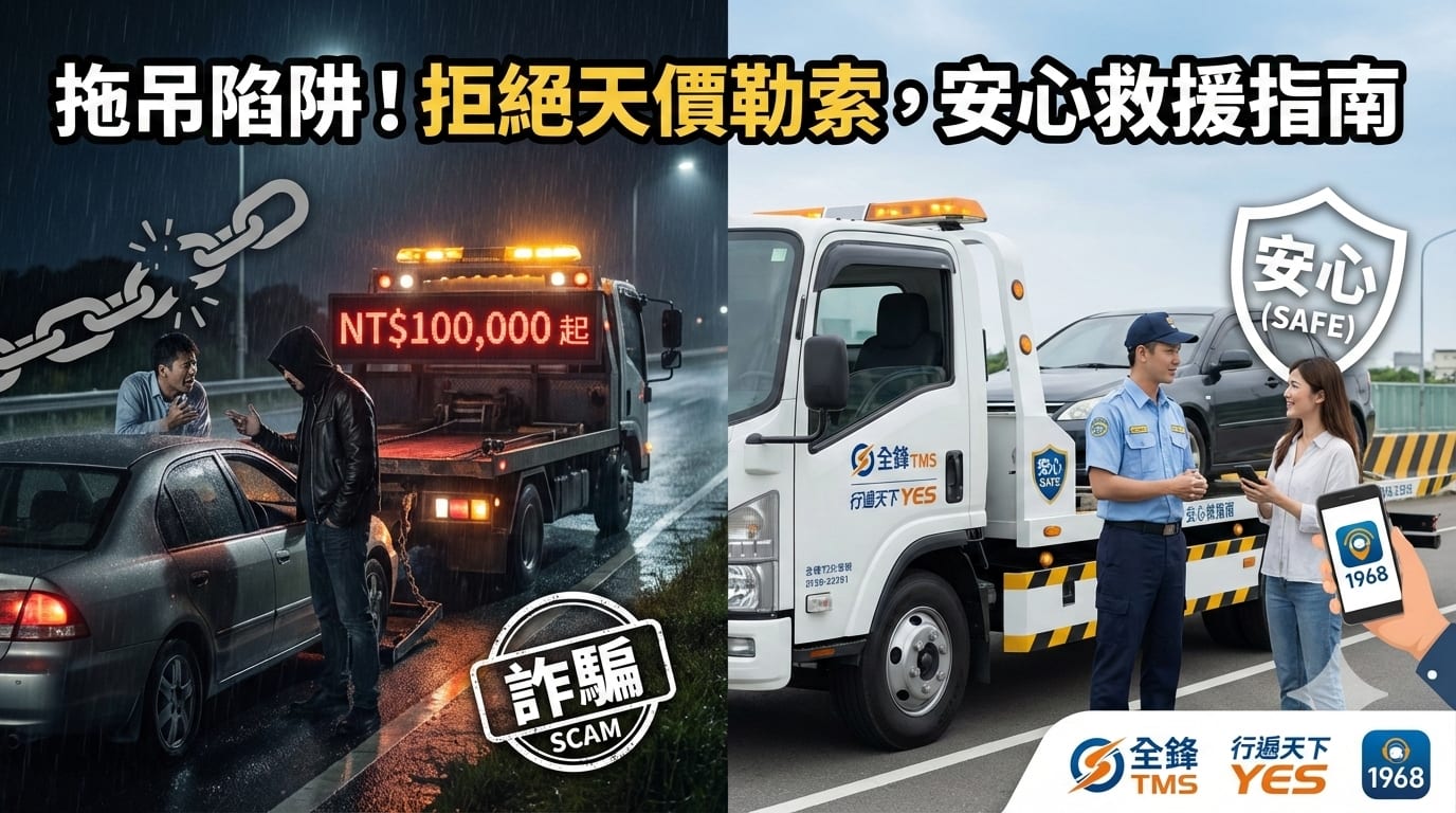 【安心救援】识别台湾合规优良拖车救援机构:别让「10公里10万」的敲诈勒索发生在你身上